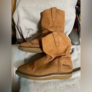 Brazos Men's Brown Leather Boots